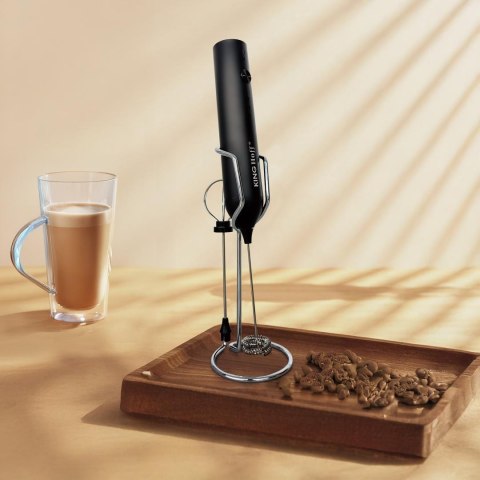 Spieniacz do mleka, usb-c, 3 prędkości, 2 końcówki, z stojak, kinghoff