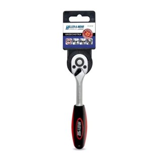 Grzechotka 1/4", 72t, crv 6140, prosta dwu-mater.uchwyt