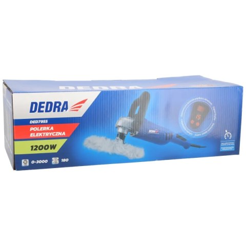 Polerka elektryczna 1200w,0-3000rpm,pad 180mm,kolor.pudełko