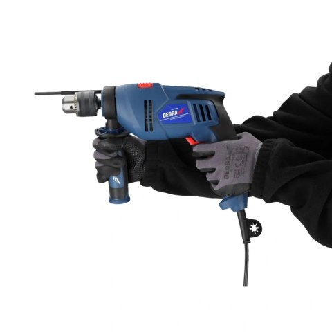 Wiertarka udarowa 700w, kluczyk 13mm, kolorowe pudełko
