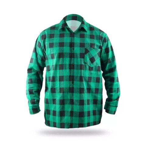 Koszula flanelowa zielona, rozm.xxxl, 100% bawełna