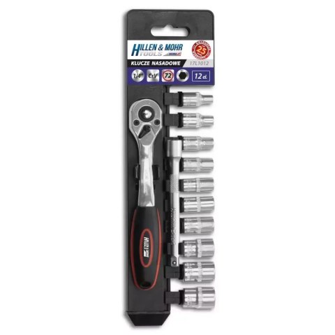 Klucze nasadowe 1/4" kpl.12szt crv