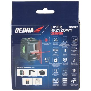 Laser krzyżowy, czerwony