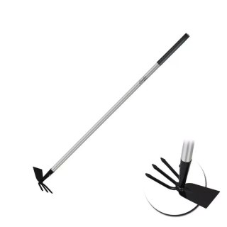 Motyka prosta z widełkami, trzonek metalowy, dł.114cm
