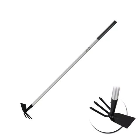 Motyka prosta z widełkami, trzonek metalowy, dł.114cm