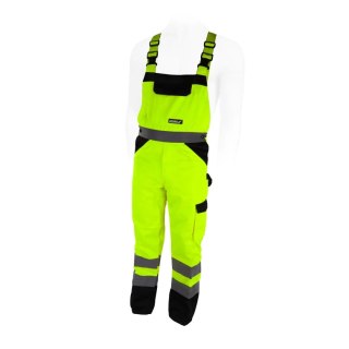 Spodnie ochronne odblaskowe ogrodniczki rozm.xl, żółte