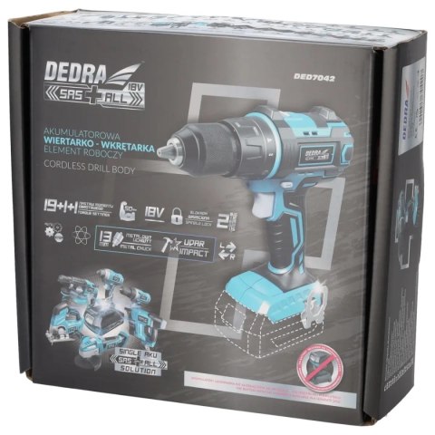 Wiertarko-wkrętarka 13mm z funkcją udaru aku 18v
