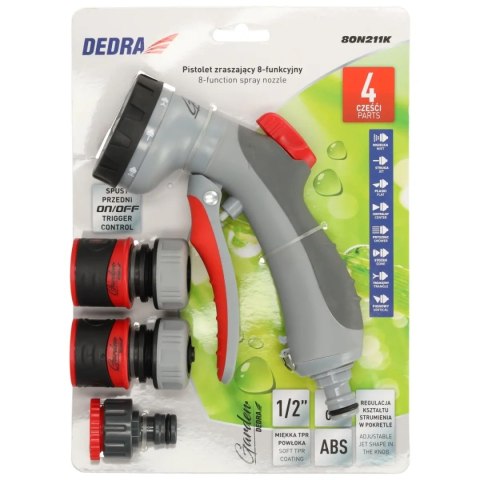 Pistolet zraszający 8-funkcyjny trigger control-zestaw 4cz.