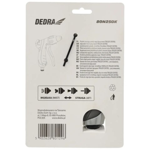 Pistolet zraszający prosty regul.dysza metal.trigger control