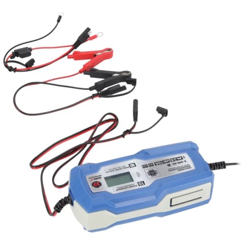 Prostownik mikroprocesorowy 10a, lcd, 6/12v 3-200ah lfp