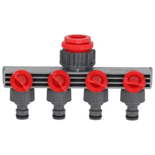 Przyłącze kranowe poczwórne 1/2"-3/4"-1", karta