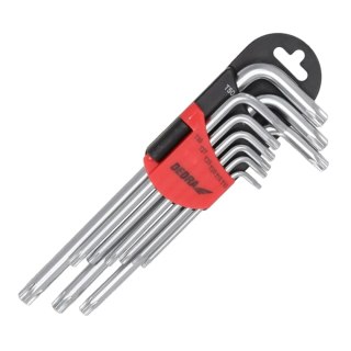 Klucze torx długie t10-t50 zestaw 9szt, crv