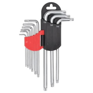 Klucze torx długie t10-t50 zestaw 9szt, crv