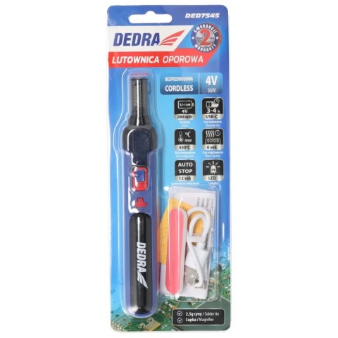 Lutownica oporowa 4v 2,0ah, bezprzewodowa usb