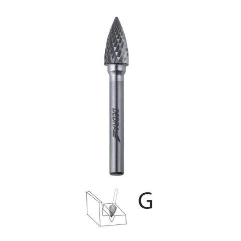 Frez trzpieniowy ostrołukowy ostry g