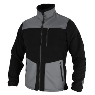 Bluza polarowa ze wstawkami, 280g/m2, rozm.m, czarno-szara