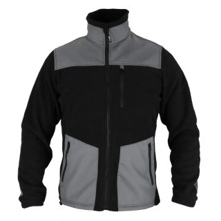 Bluza polarowa ze wstawkami, 280g/m2, rozm.s, czarno-szara