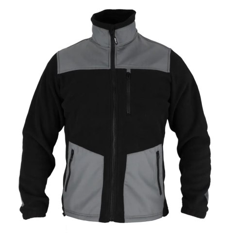 Bluza polarowa ze wstawkami, 280g/m2, rozm.s, czarno-szara
