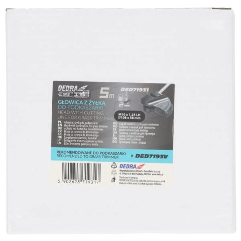 Głowica z żyłką 2mm do ded7193v