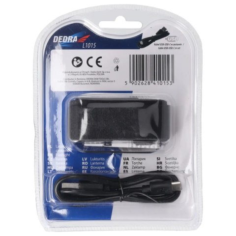 Latarka czołowa 500lm, czujnik ruchu, aku 1000mah/3xaaa