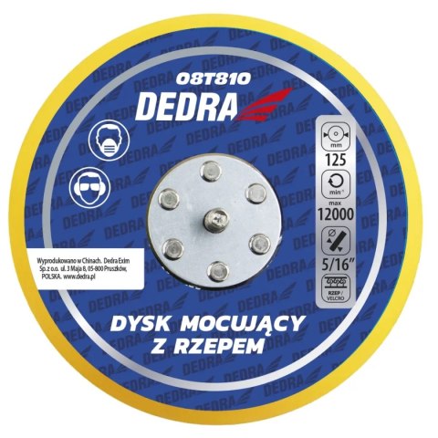 Dysk mocujący z rzepem 125mm do polerek mimośrodowych
