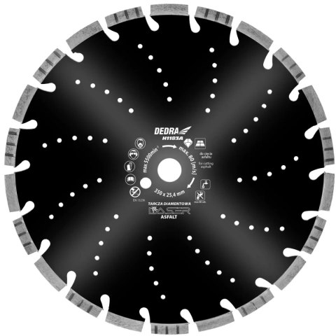 Tarcza laser asfalt 350x25,4mm #ded8837