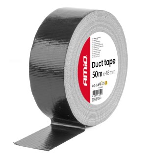 Taśma techniczna czarna 48mm x 50m x 0,19mm amio-04850
