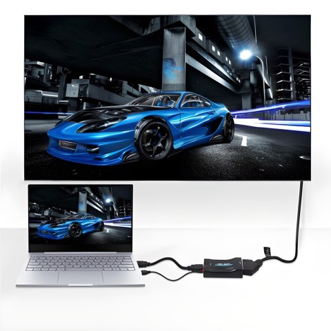 Adapter konwerter scart do hdmi przejściówka sygnalu eurozłącze av euro fhd -e392