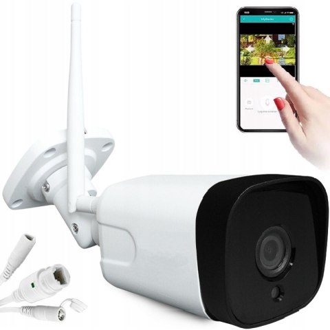 Bezprzewodowa kamera wifi ip zewnętrzna 1080p full hd 2mpx alarm monitoring