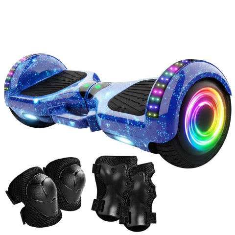 Deskorolka elektryczna hoverboard 6,5' cala deska bluetooth głośniki 250w - niebieska e031-1