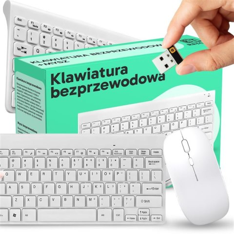 Klawiatura bezprzewodowa mysz zestaw usb mini slim e799