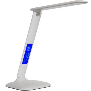 Lampka led biurkowa 5 trybów światła ładowarka ekran lcd budzik zegar temp