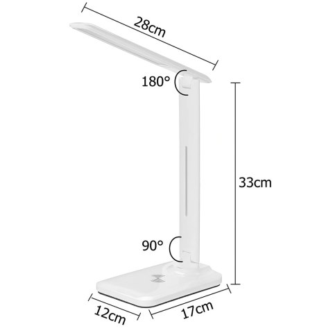 Lampka led biurkowa szkolna ładowarka indukcja