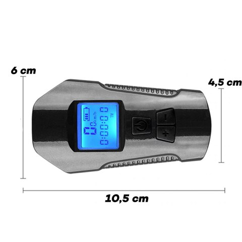 Lampka rowerowa led licznik dzwonek km prędkościomierz usb -s092