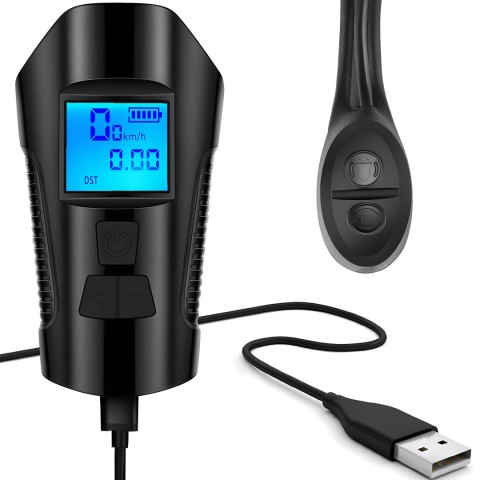 Lampka rowerowa led licznik km prędkościomierz tył - s092-1 + lampka tył