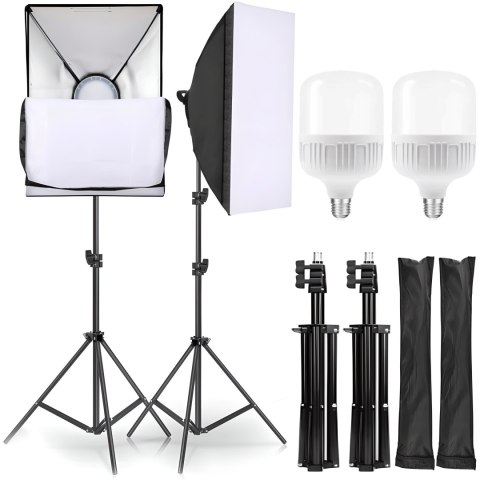 Lampy fotograficzne statyw softbox 50x70cm -e230 - inne żarówki