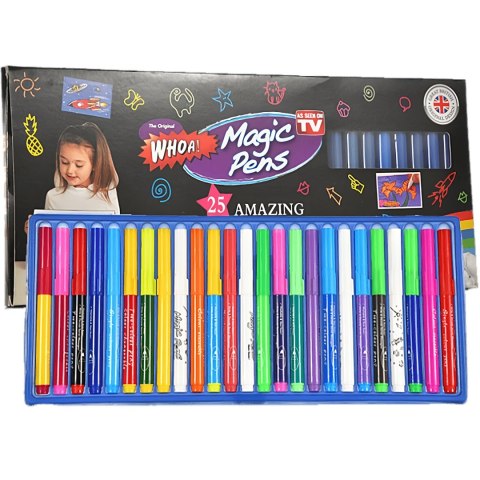 Magiczne pisaki 25 szt flamastry zmieniające kolor -d078