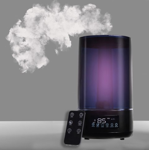 Nawilżacz powietrza automatyczny aromaterapia higrometr 3w1 4,5l led pilot