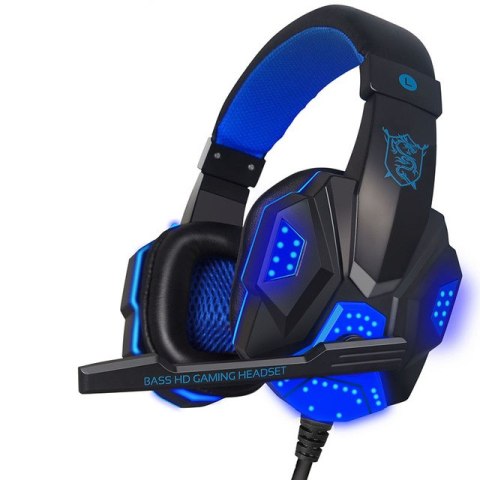 Słuchawki gamingowe dla gracza pc usb led mikrofon