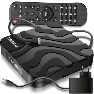 Smart tv box android 9 64bit 6k wifi 802.11n hdr + pilot wejście lan - e128