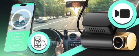 Wideorejestrator samochodowy z wyświetlaczem dash cam gps wifi