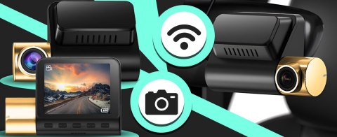 Wideorejestrator samochodowy z wyświetlaczem dash cam gps wifi
