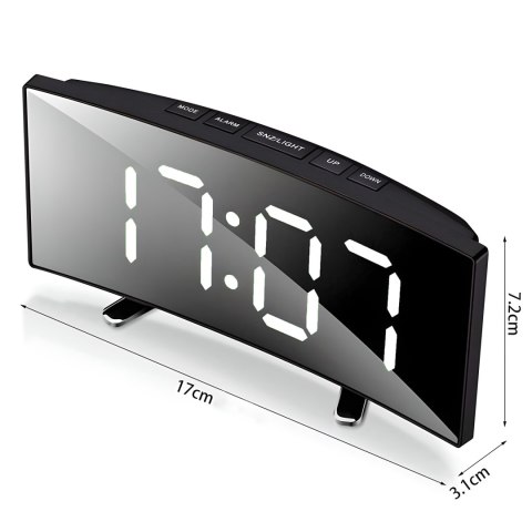 Zegar cyfrowy elektroniczny budzik led termometr -e738