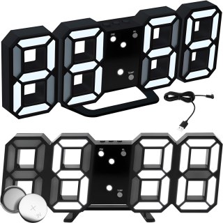 Zegar elegroniczny led budzik termometr alarm data - e290