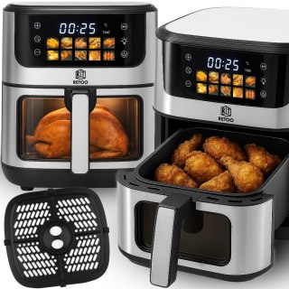 A-d frytkownica beztłuszczowa duża 5,5l piekarnik 1800 w air fryer 7 programów -or1102