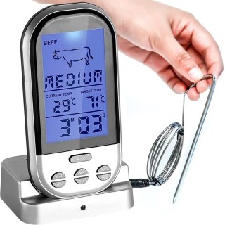 Bezprzewodowy termometr do grilla wędzarni dom lcd