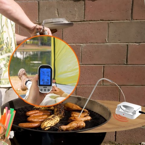 Bezprzewodowy termometr do grilla wędzarni dom lcd