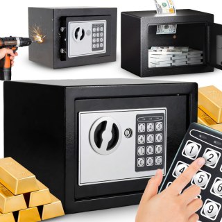 Domowy sejf kasetka na zamek elektroniczny 10l klucz kod szyfr pancerna xl - er1103