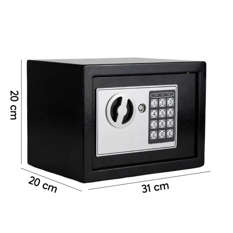 Domowy sejf kasetka na zamek elektroniczny 10l klucz kod szyfr pancerna xl - er1103