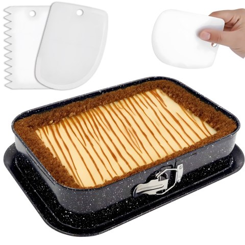 Forma do pieczenia tortownica blacha prostokątna non-stick stal nierdzewna